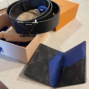 NWT Louis Vuitton Blue Watercolor Abloh Pocket Organizer SOLD OUT M80455